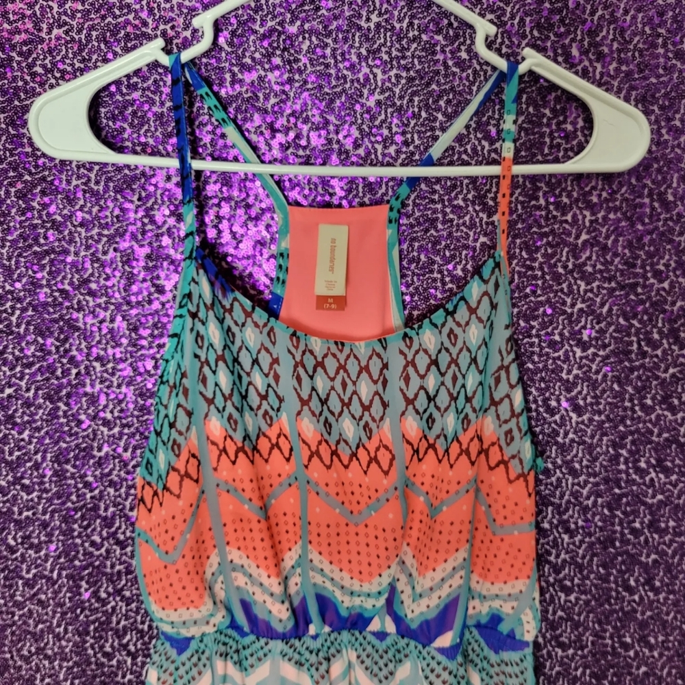 Bright Colored Halter Top Maxi Dress